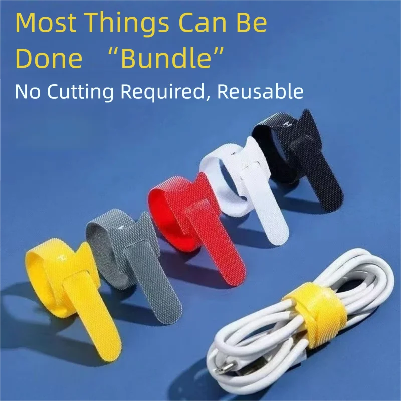 Velcro Hook Loop - Cut-Free Reusable Cable Organizer Hook And