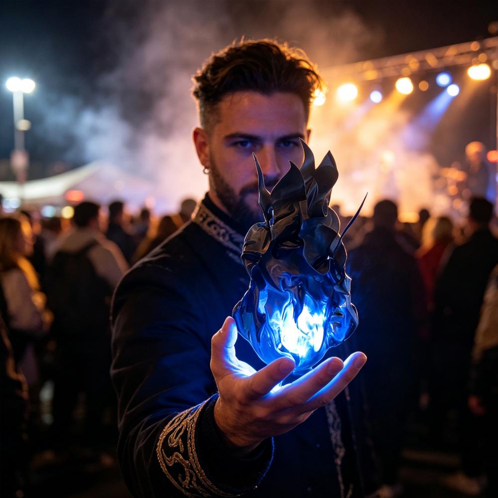 Cosplay Flame Prop - Cosplay Fireball Props Glowing Flame Effect