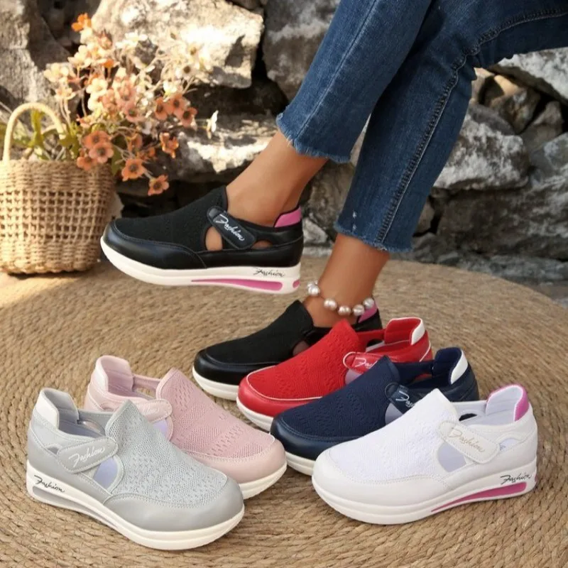 Women Platform Slip on Sneaker - огляд і ціна Velcro Hook Loop