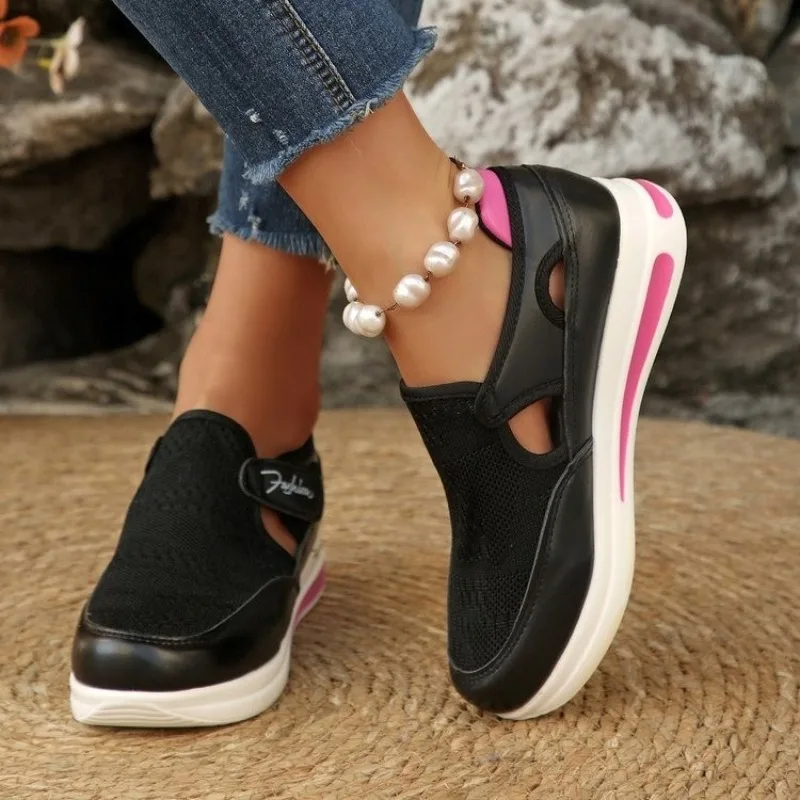 Women Platform Slip on Sneaker - огляд і ціна Velcro Hook Loop