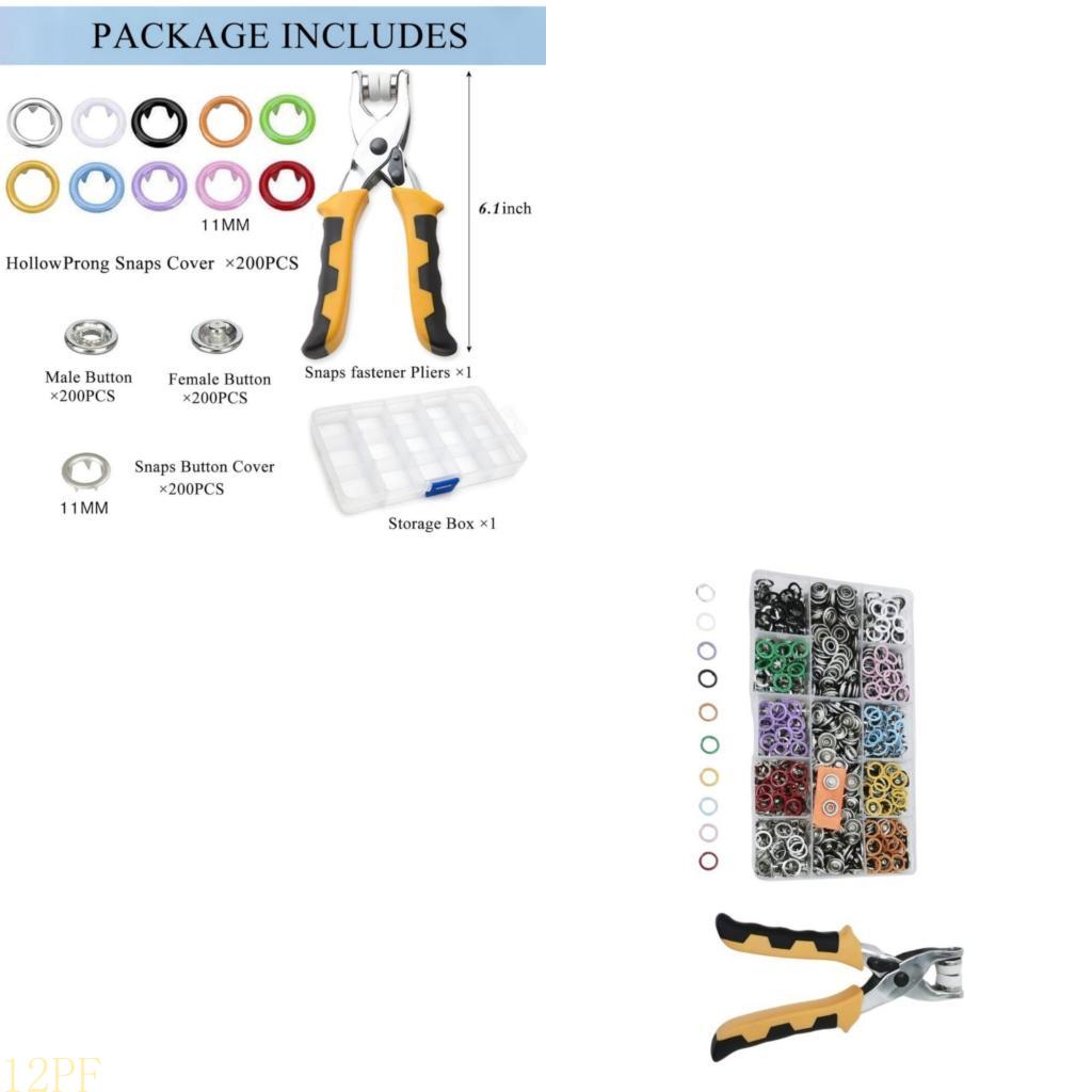 12PF 200set Metal With Fastene - огляд і ціна Snap Plier Setter