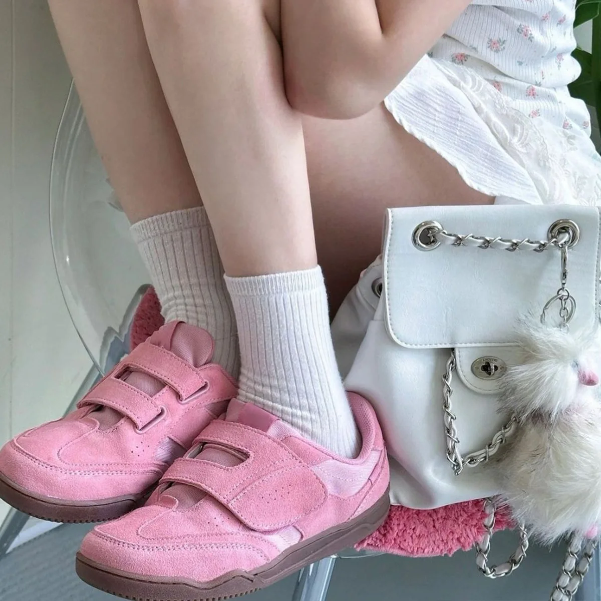 Velcro Strap Retro Sneakers fo - огляд і ціна Velcro Hook Loop