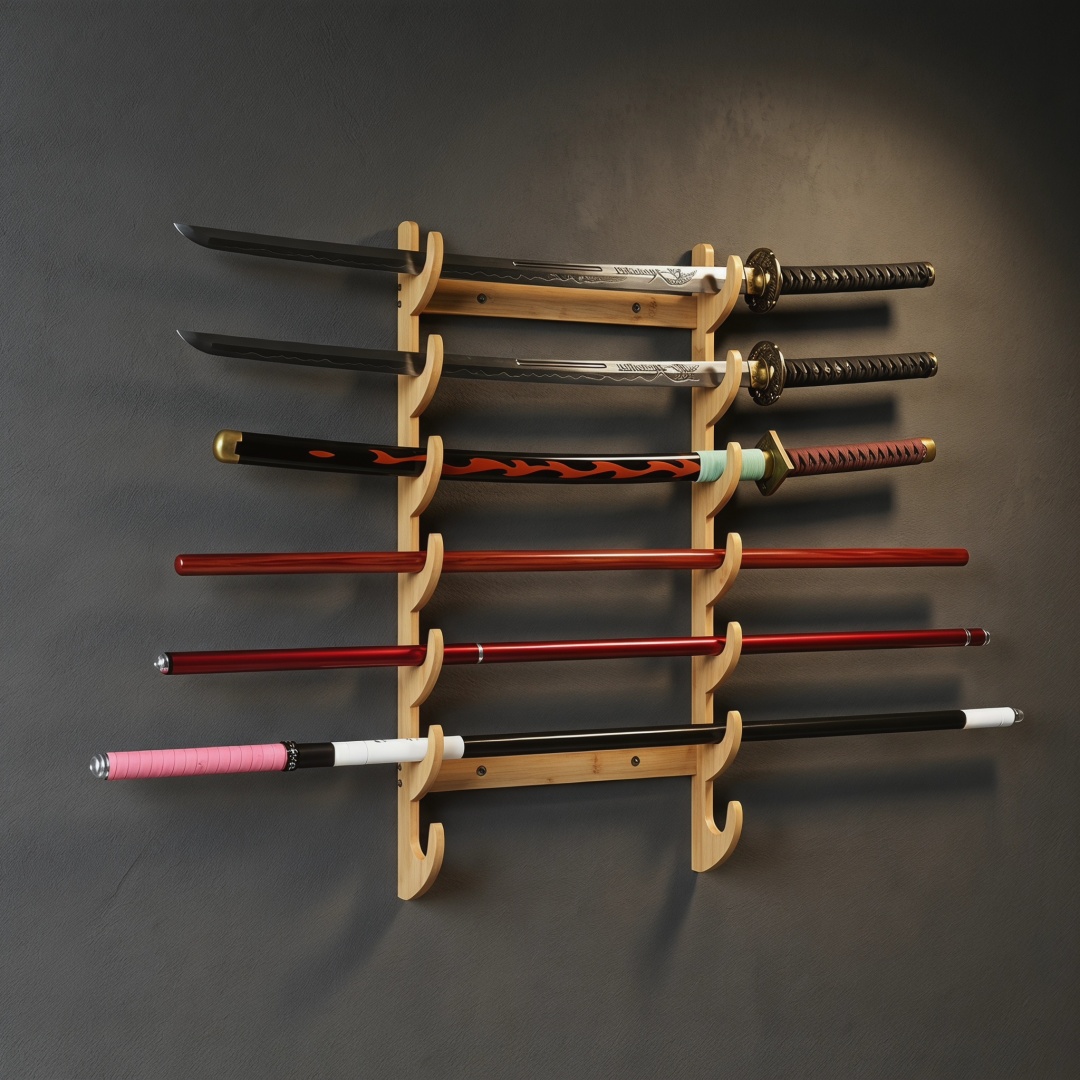 8-Layers Wall Sword Storage Sh - огляд і ціна Cosplay Prop Katana