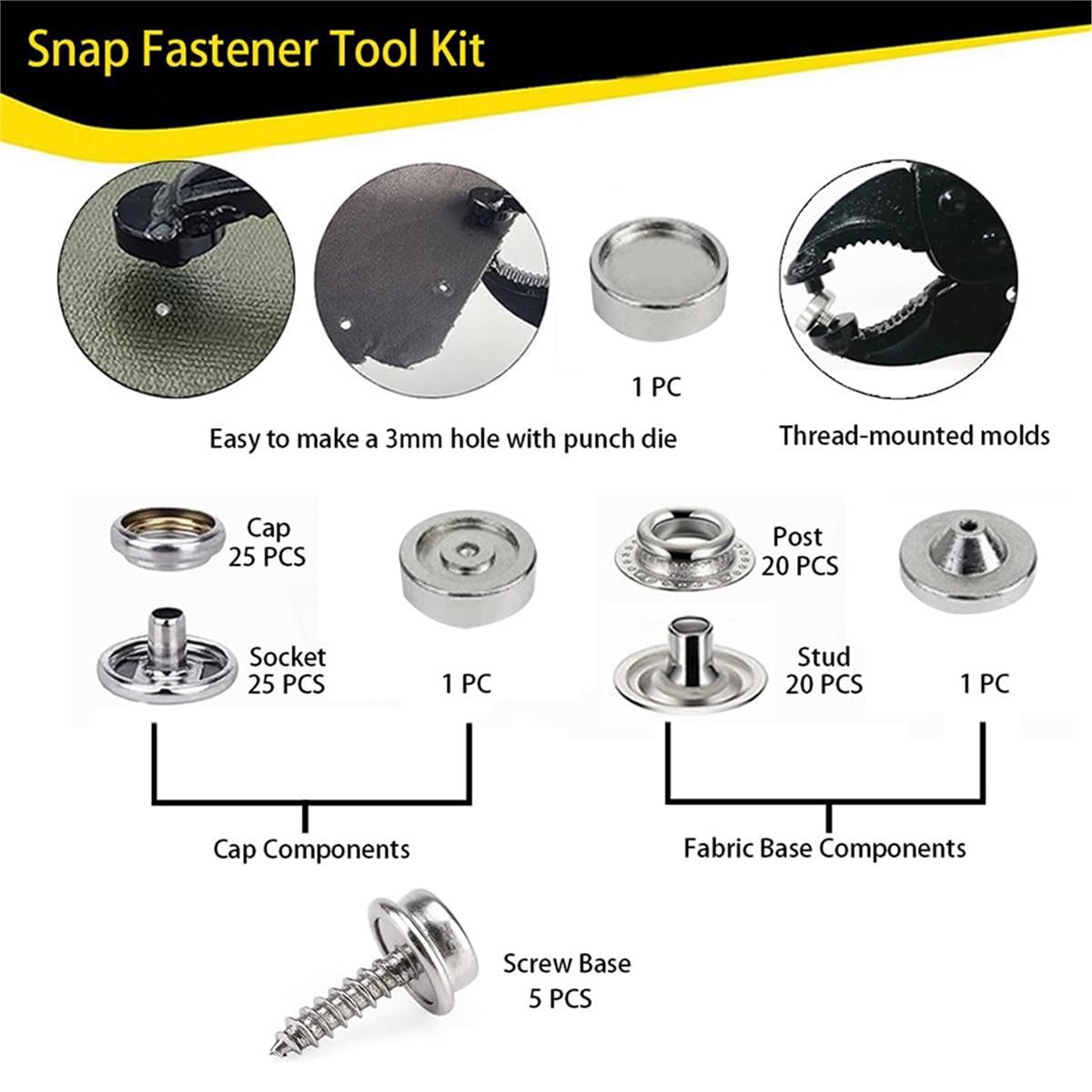 【AT48】 NEW Heavy Duty Snap Fas - огляд і ціна Snap Plier Setter