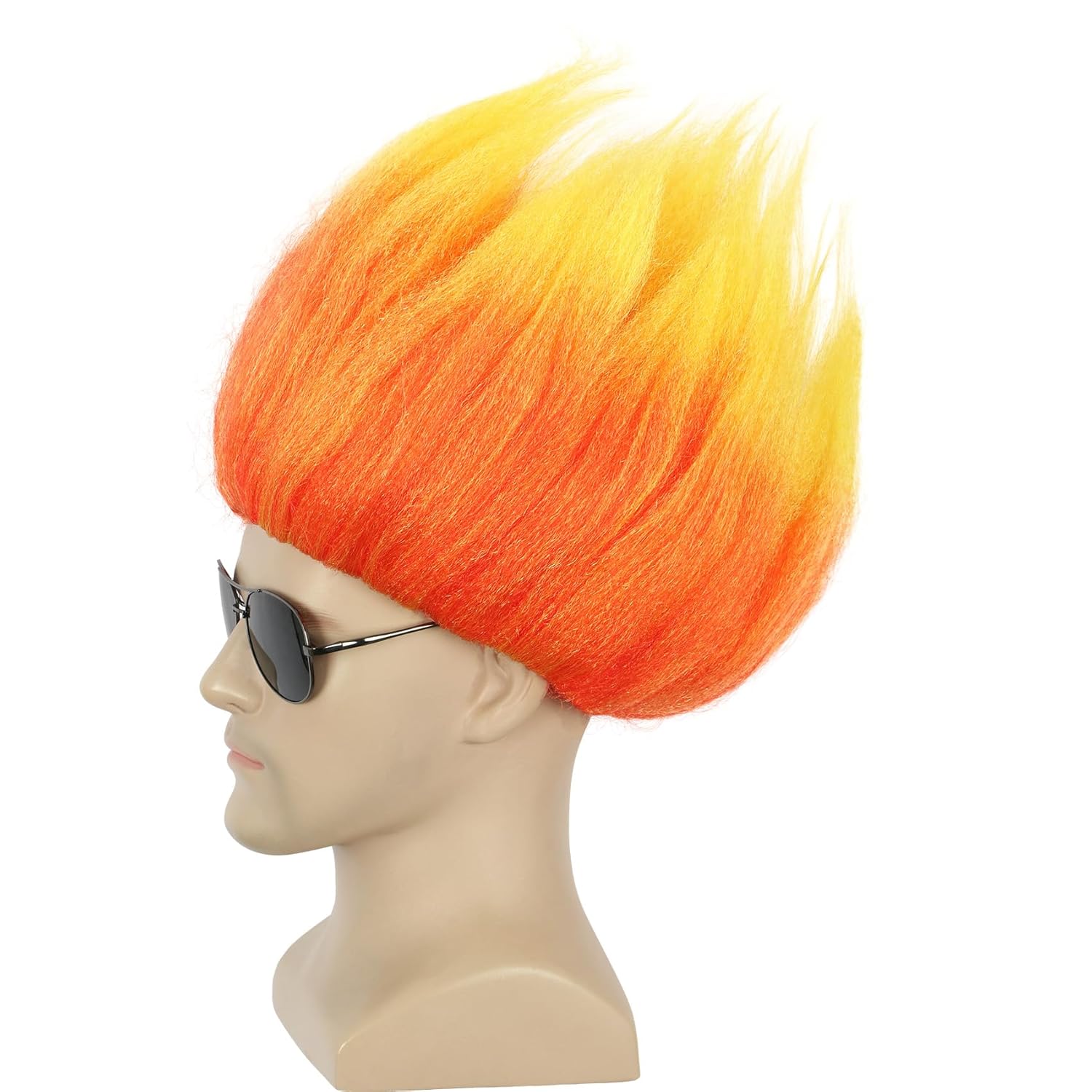 Short Orange Wig Spiky Anime W - огляд і ціна Cosplay Flame Prop